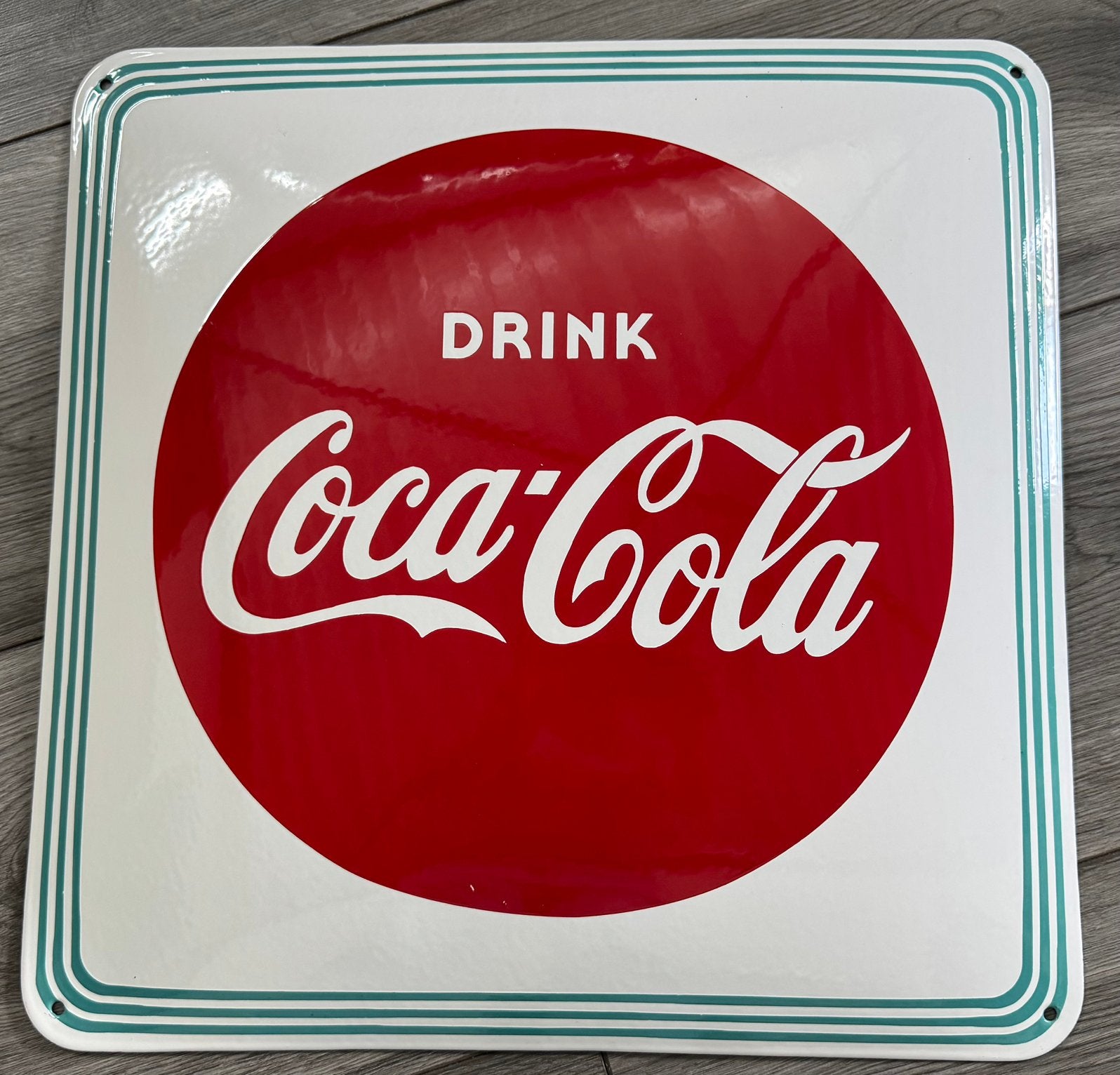 Emaille bord coca cola, Ophalen of Verzenden, Gebruikt, Reclamebord
