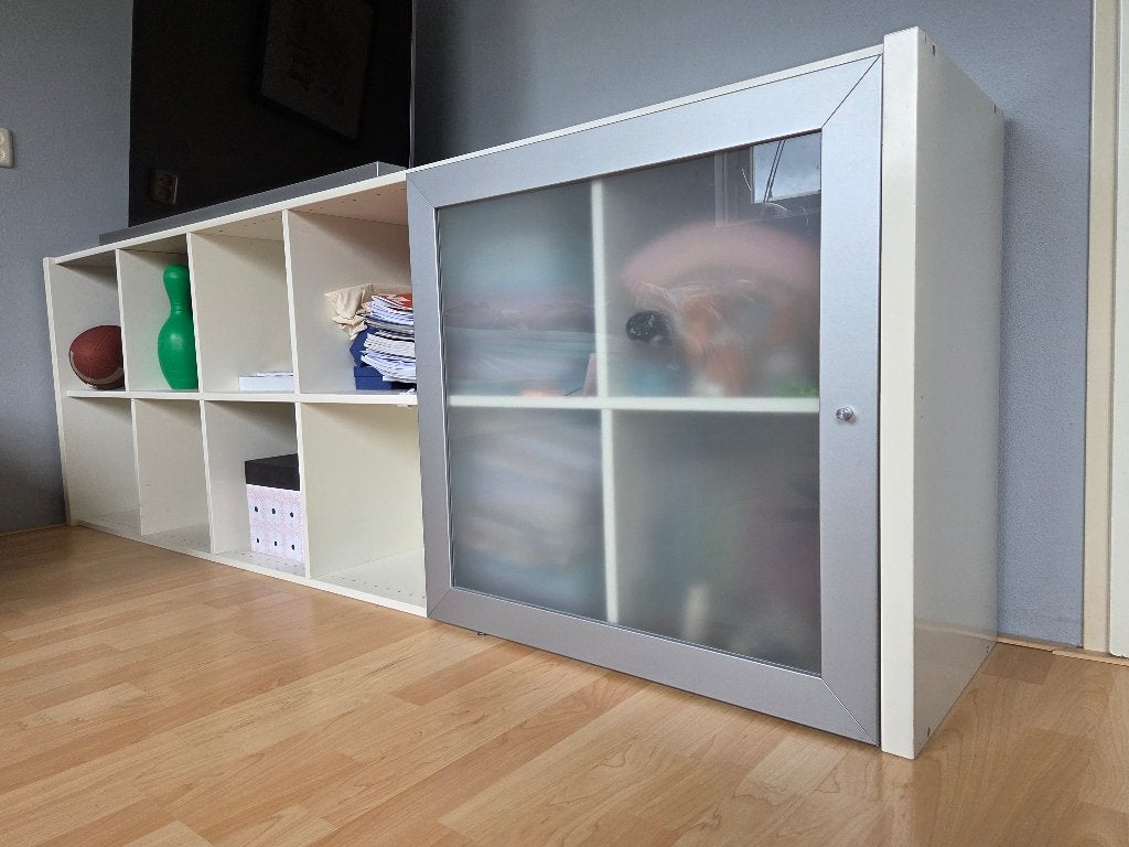 Witte grote Ikea kast, zowel staand als liggend te gebruiken, Antiek en Kunst, Ophalen