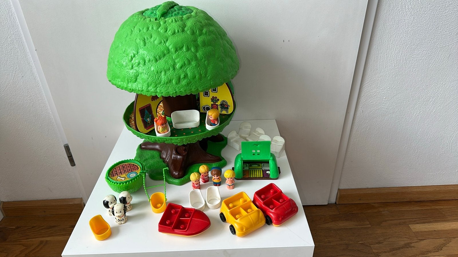 Vintage Boomhut Speelset met Accessoires, Antiek en Kunst, Antiek | Speelgoed, Ophalen of Verzenden