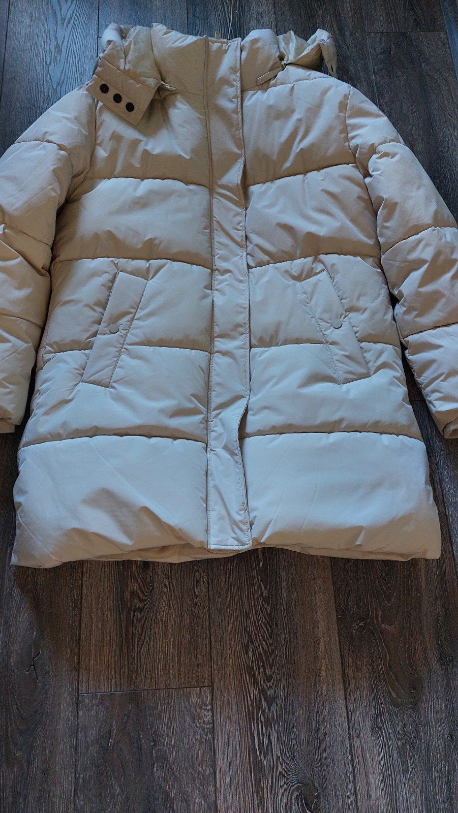Crème Winterjas van Anytime maat 44, Kleding | Dames, Ophalen, Beige, Maat 42/44 (L), Anytime