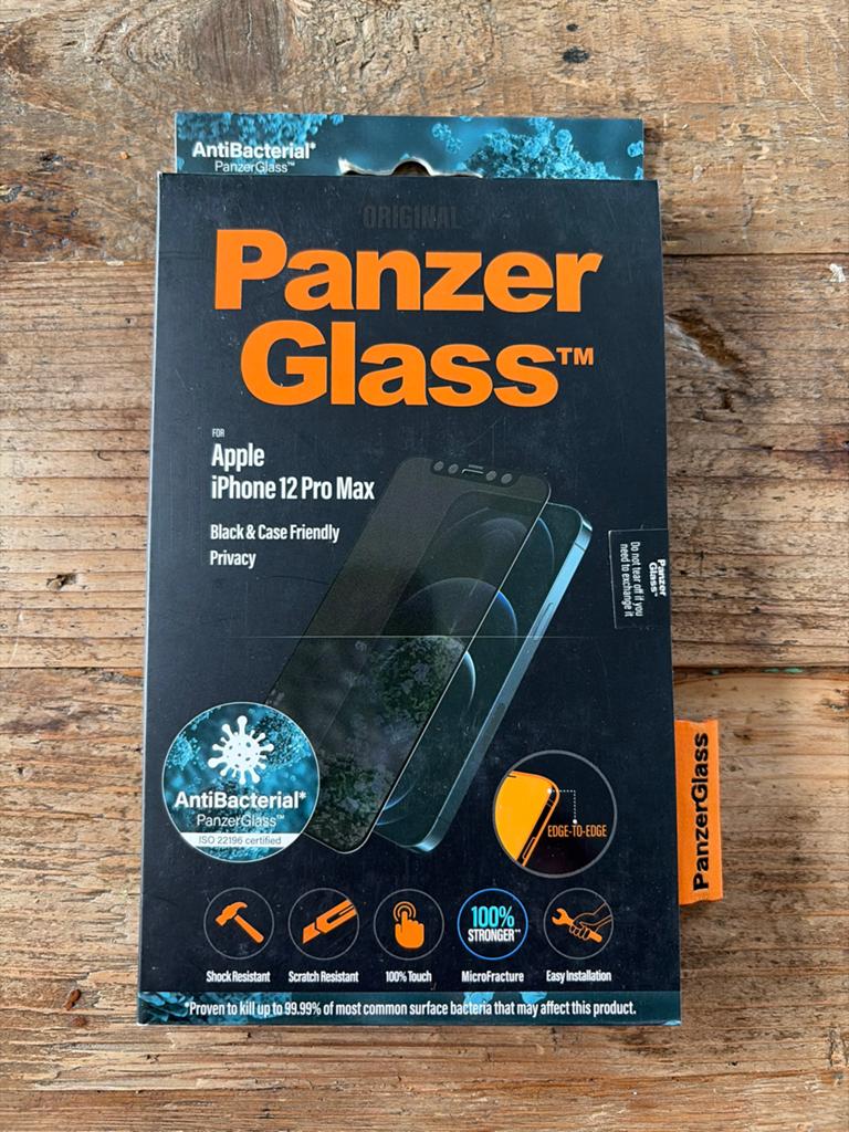 Panzer Glass iphone 12 pro max privacyglas nieuw, Transparant, Nieuw, Ophalen of Verzenden, Screenprotector