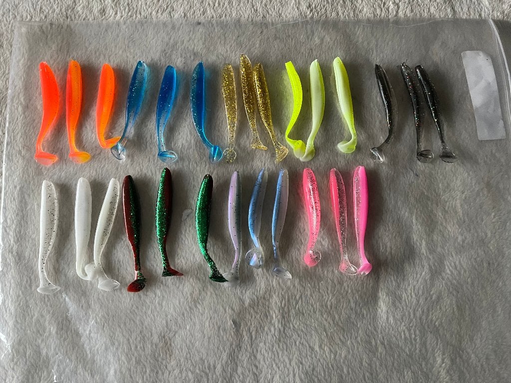 adv 136 / NIEUW mixset 27 dropshot shads 9 cm, Ophalen of Verzenden, Nieuw, Overige typen