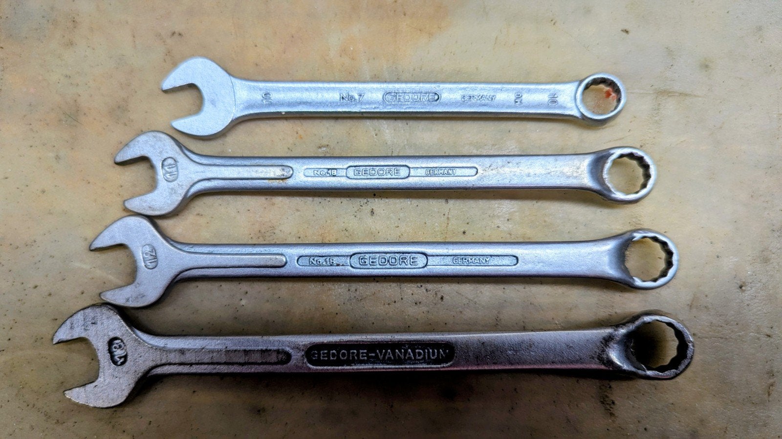 Gedore steeksleutels - Set van 4 6225513, Auto diversen, Ophalen of Verzenden, Gebruikt