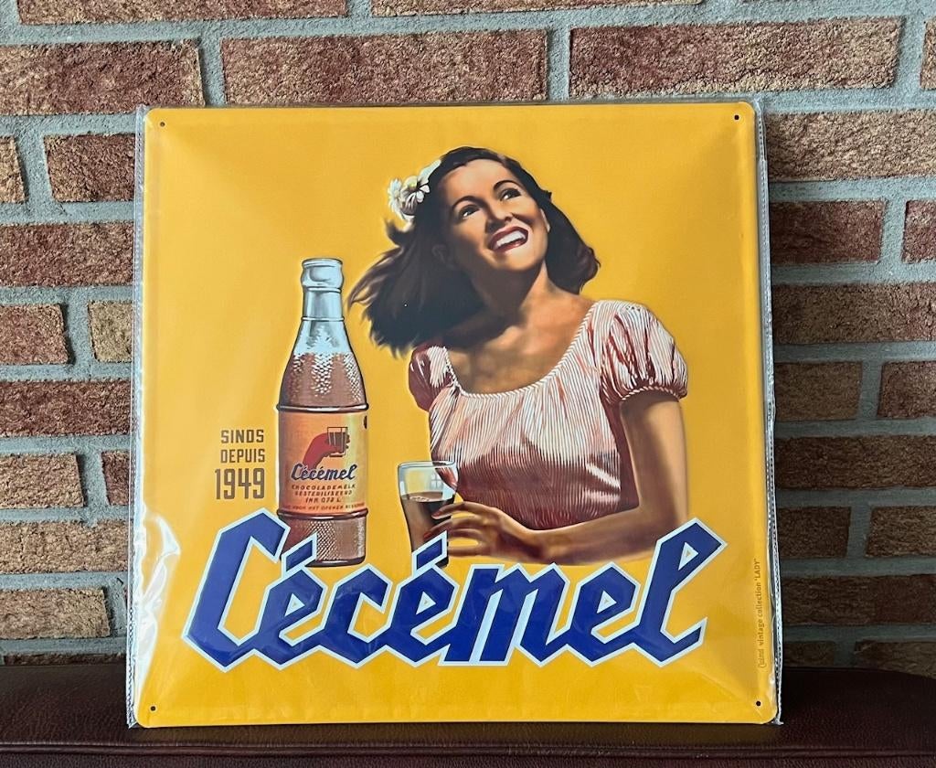 Reclamebord Cécémel chocolademelk Nutricia FrieslandCampina, Verzamelen, Merken en Reclamevoorwerpen, Verzenden, Nieuw, Reclamebord