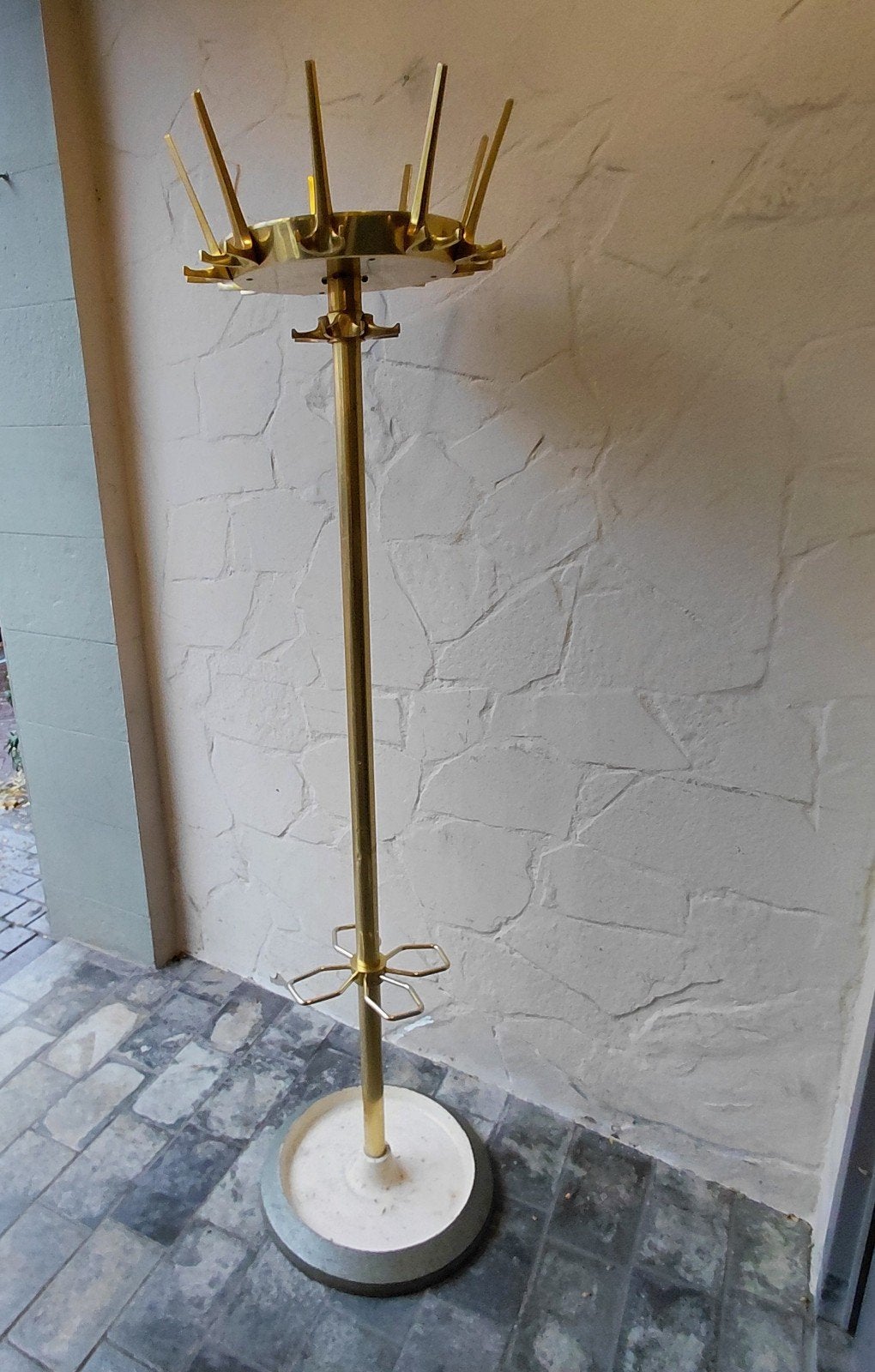 Vintage kapstok jaren ‘60/‘70 - mid century, Huis en Inrichting, Ophalen, Gebruikt, Metaal, Staande kapstok
