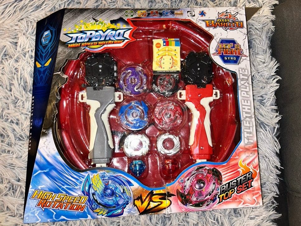 Beyblade Burst Battle Set met 2 Launchers en 6 Beyblades, Ophalen of Verzenden, Nieuw, Jongen of Meisje