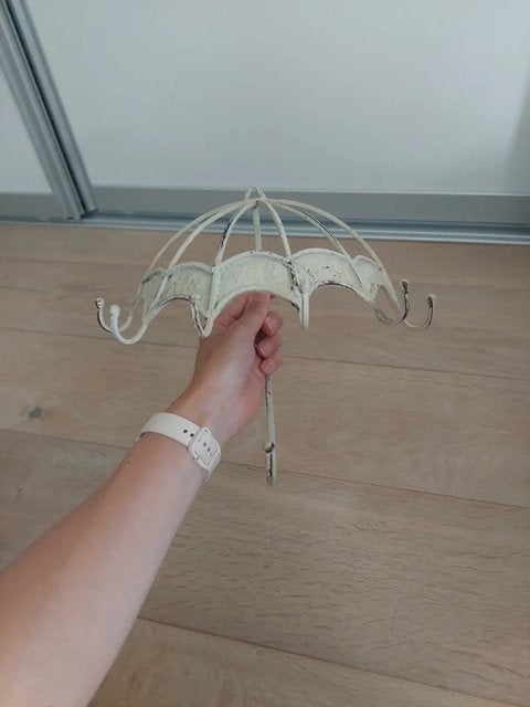 Antieke kapstok - paraplu vorm - 5 haken - nieuw, Wandkapstok, Nieuw, Ophalen of Verzenden, Minder dan 100 cm