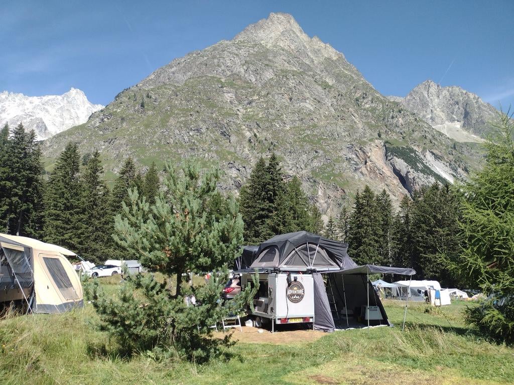 Ruime daktenttrailer met daktent, keuken, luifel, voortent., Caravans en Kamperen, Ophalen