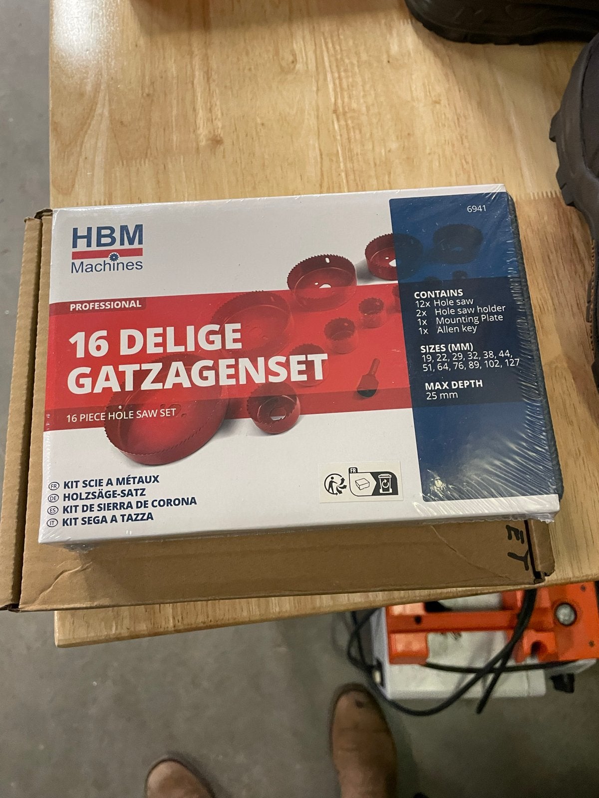 HBM Machines 16-delige gatzagenset, Ophalen, Nieuw, Overige typen, Minder dan 30 mm
