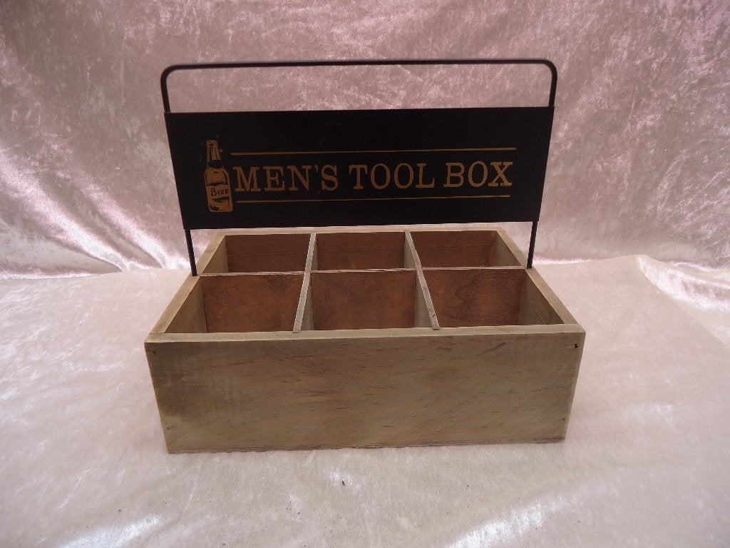 Krat: "Men's toolbox" Gereedschapskist voor bier, Ophalen of Verzenden, Zo goed als nieuw