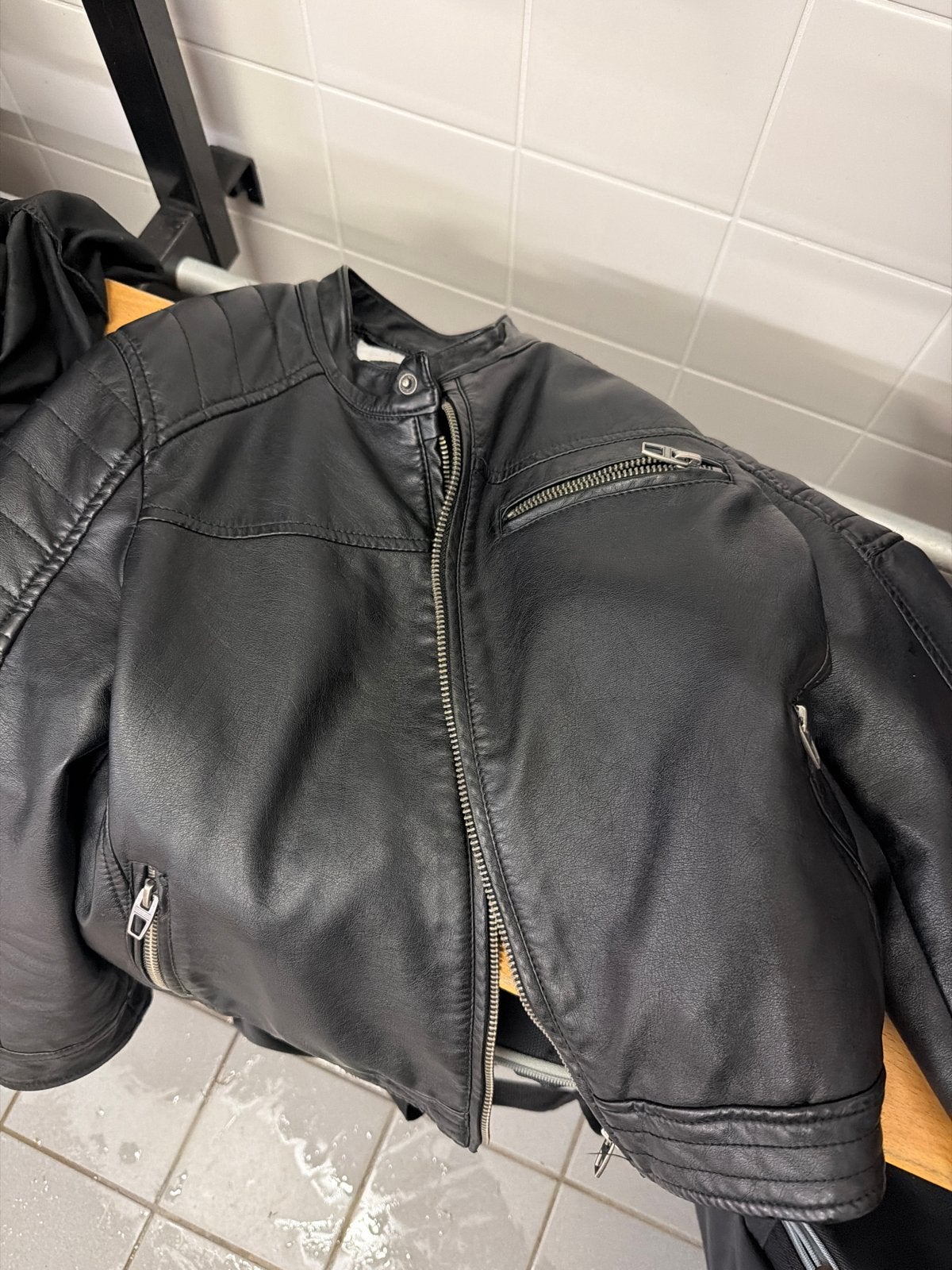 Stoere Zara kinder bikerjack - maat 128, Ophalen of Verzenden, Gebruikt, Jongen of Meisje