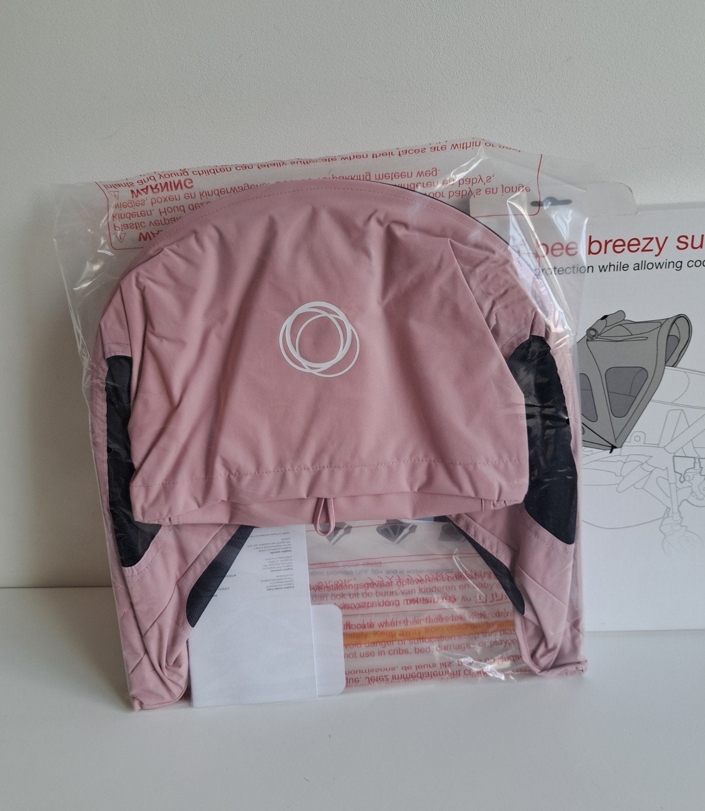 Bugaboo Bee breezy zonnekap " Soft pink " - NIEUW, Ophalen of Verzenden, Nieuw, Zonnekap