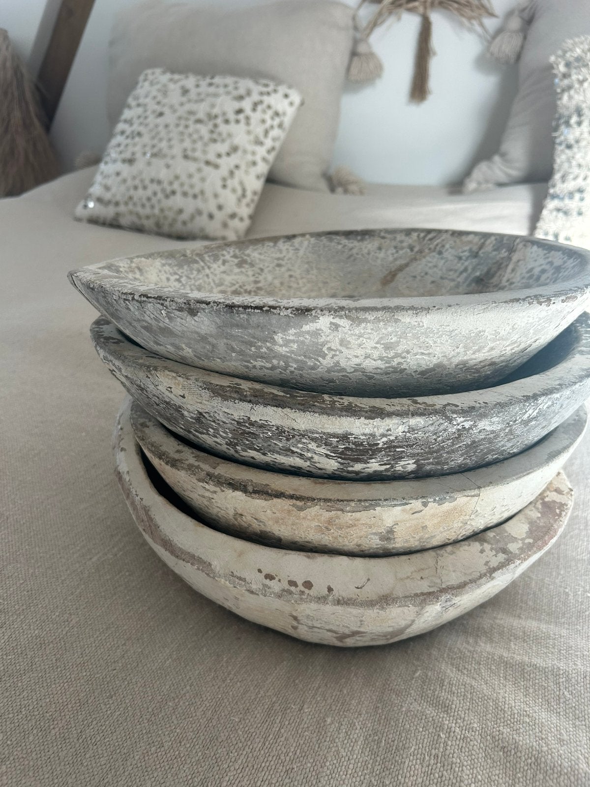 4 houten schalen, Ophalen of Verzenden