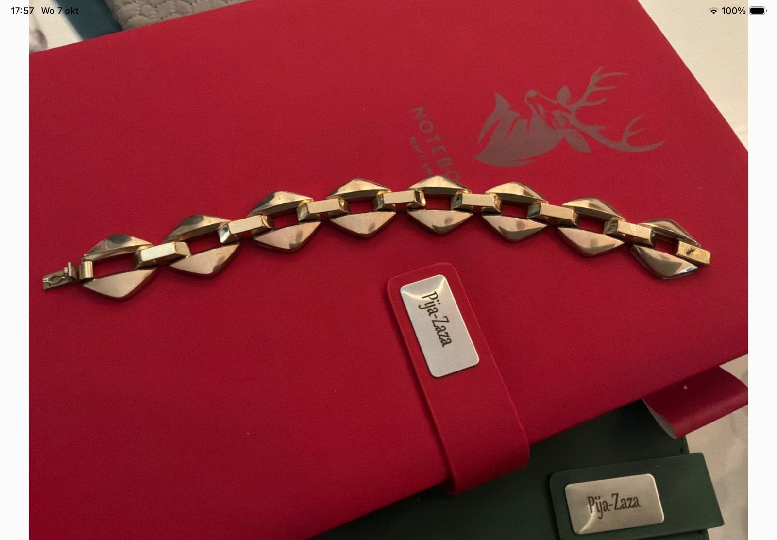 Prachtige vintage armband Andreas Daub vergulde rollend goud, Verzenden, Zo goed als nieuw, Goud, Overige materialen