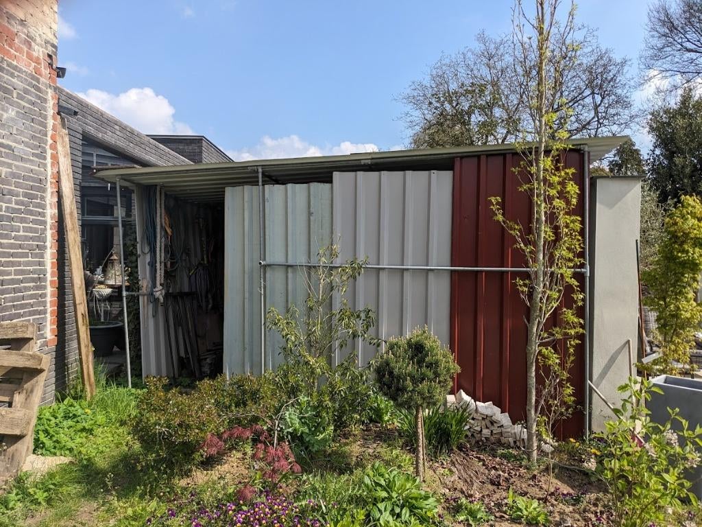 metalen afdak, Ophalen, Gebruikt
