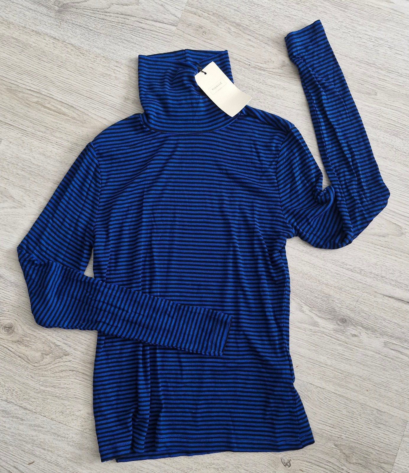 Blauwe gestreepte coltrui met lange mouwen, Kleding | Dames, Maat 38/40 (M), Only, Blauw, Nieuw