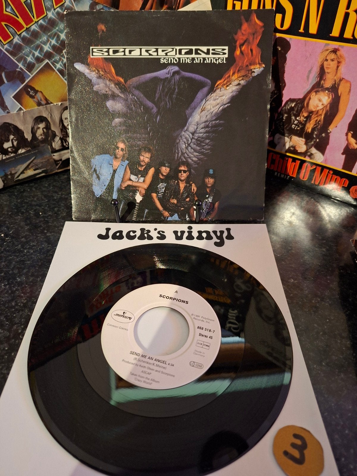 Scorpions - Send Me An Angel 7 inch vinyl single 1991, 7 inch, Ophalen of Verzenden, Zo goed als nieuw, EP