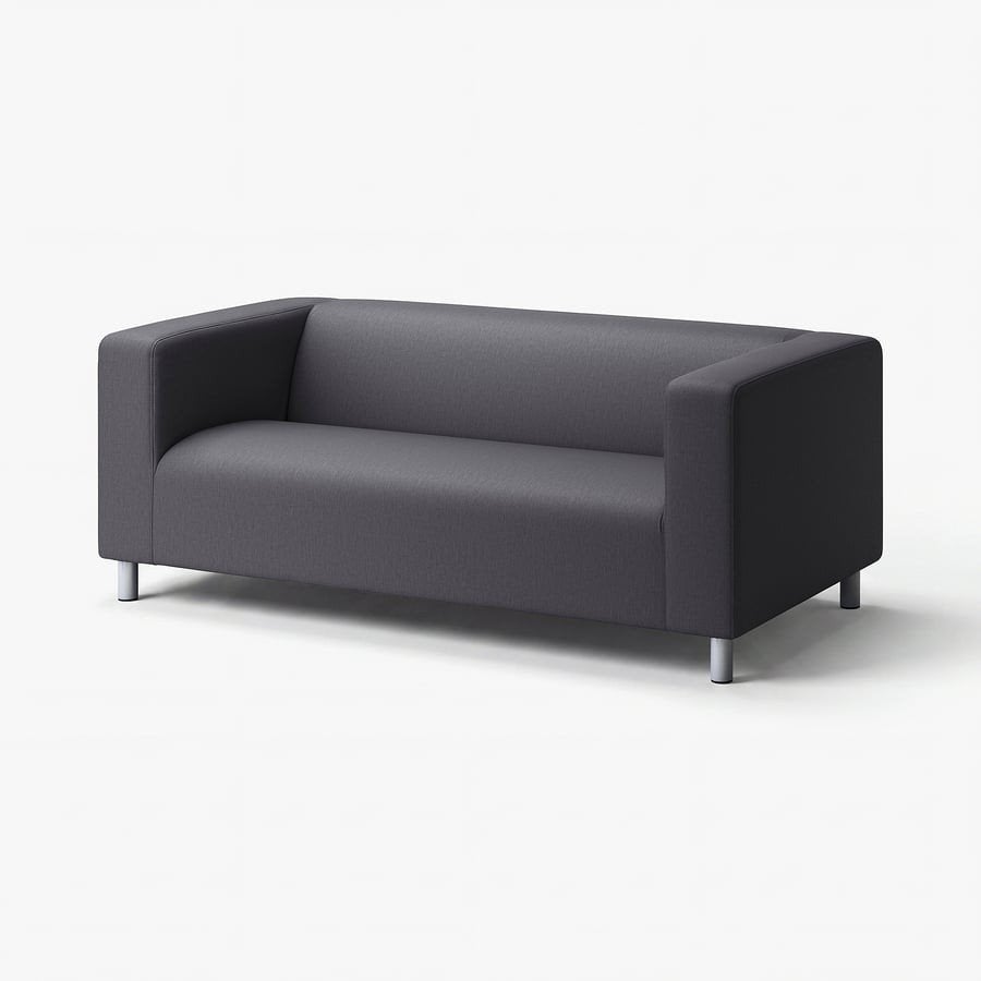 IKEA Klippan bank met grijze hoes, goede staat, Ophalen, Gebruikt, 150 tot 200 cm, Tweepersoons
