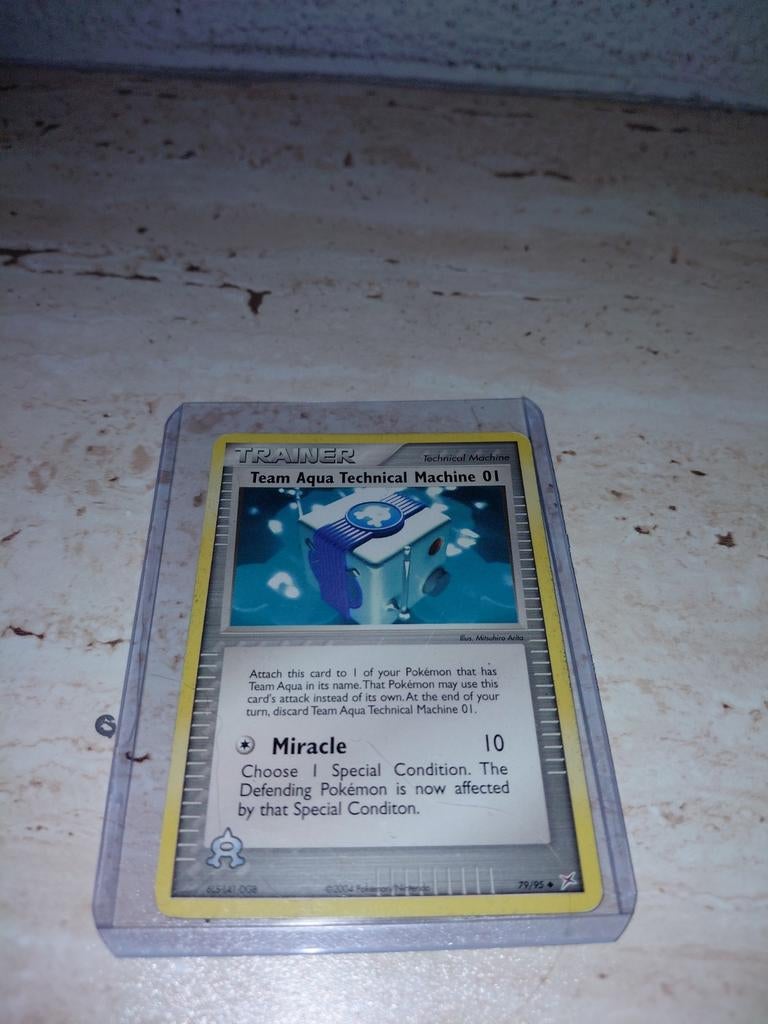 Zeldzame Team Aqua Technical Machine 01 Pokémon-kaart, Ophalen of Verzenden