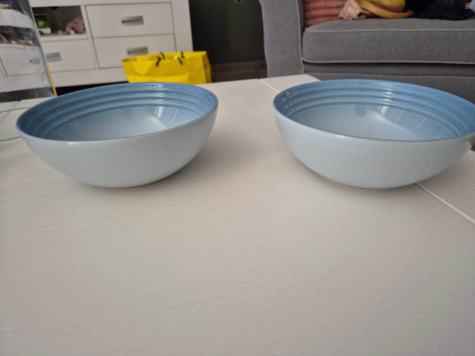 Le Creuset Cereal Bowls - Coastal Blue (Set van 2), Overige merken, Nieuw, Ophalen of Verzenden, Kom(men)