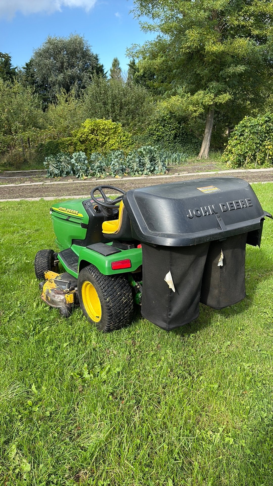 John Deere 355D zitmaaier, Tuin en Terras, Ophalen, Gebruikt, Elektrische starter, 120 cm of meer
