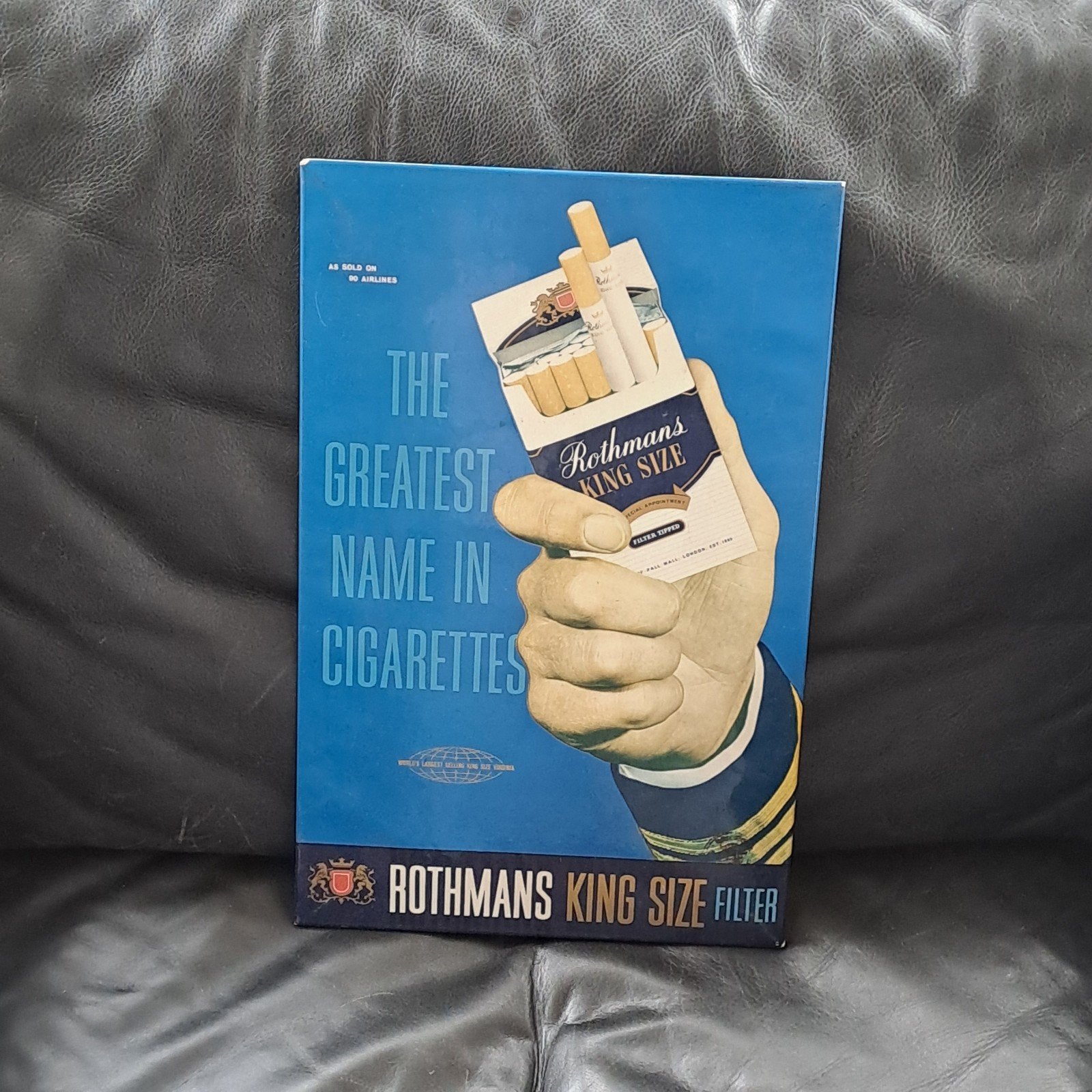 37x24cm Rothmans sigaretten reclamebord, Ophalen of Verzenden, Gebruikt, Reclamebord
