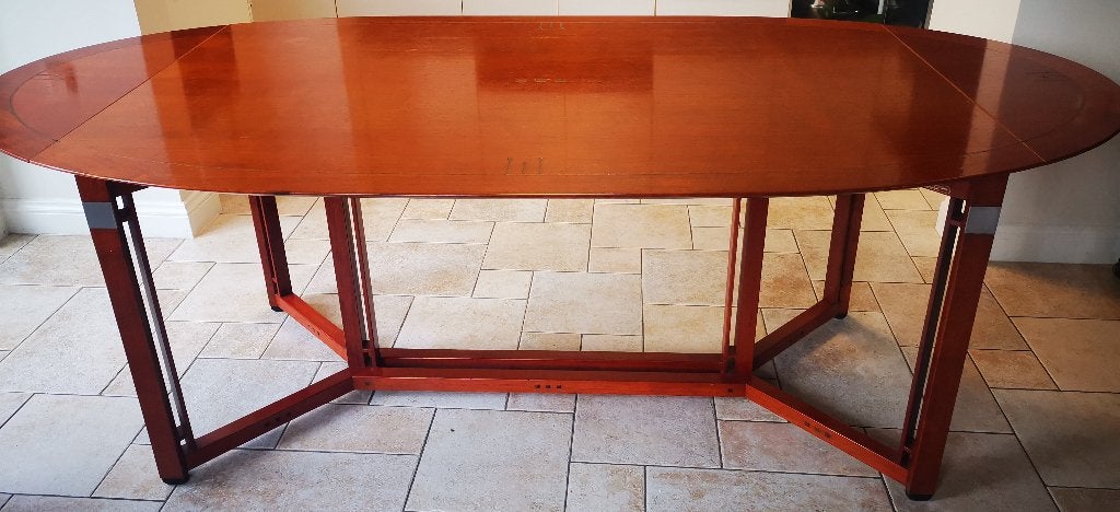 Schuitema Art Deco Decoforma ovaal eettafel Tafel Jugendstil, Gebruikt, 100 tot 150 cm, 200 cm of meer, Ophalen of Verzenden