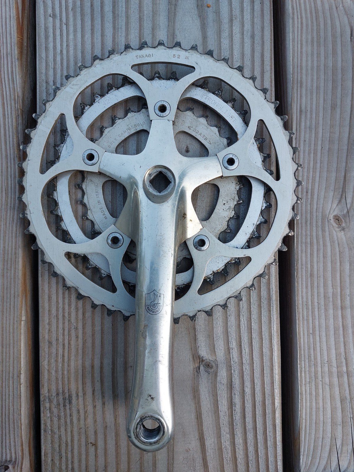 Campagnolo Triple Crank rechts- Gebruikt, Crankstel of Pedalen, Gebruikt, Campagnolo, Gravelbike