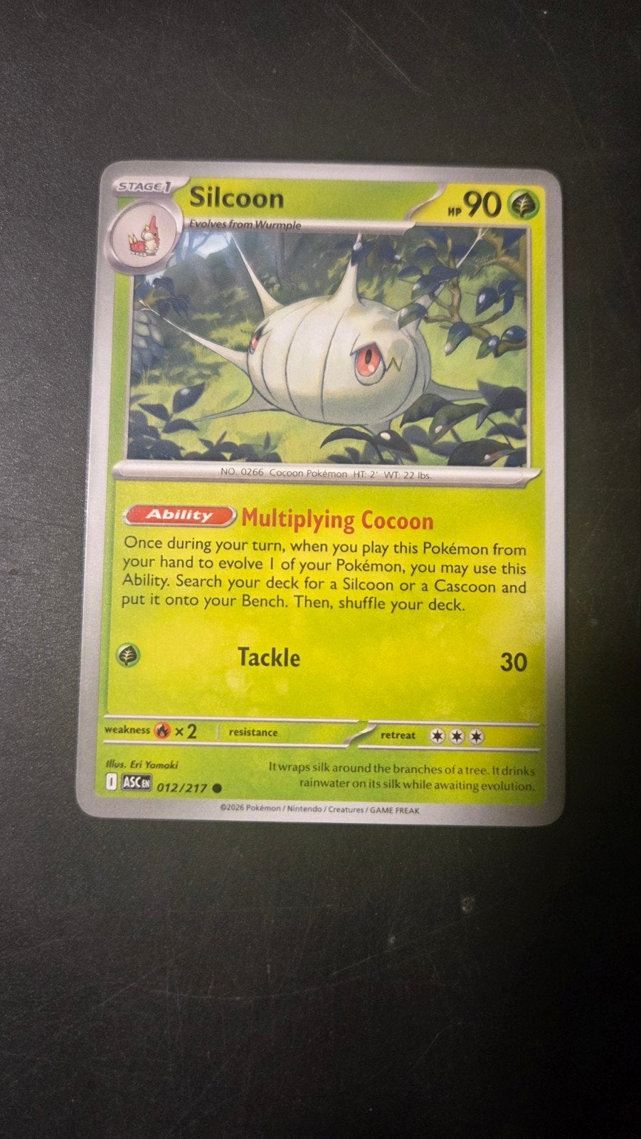 Silcoon 012/217 - Ascended Heroes Pokémon Kaart, Verzenden, Zo goed als nieuw, Losse kaart