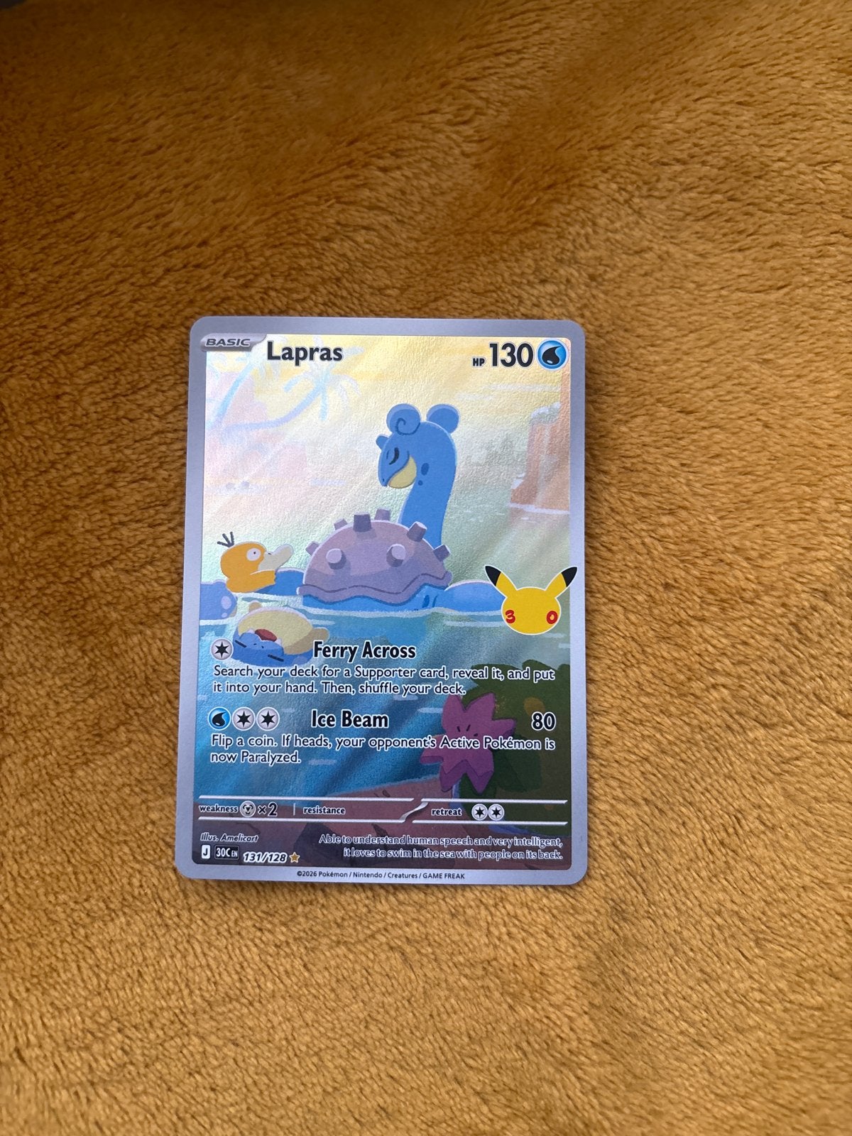 Lapras 131/128, Ophalen, Nieuw, Losse kaart, Foil