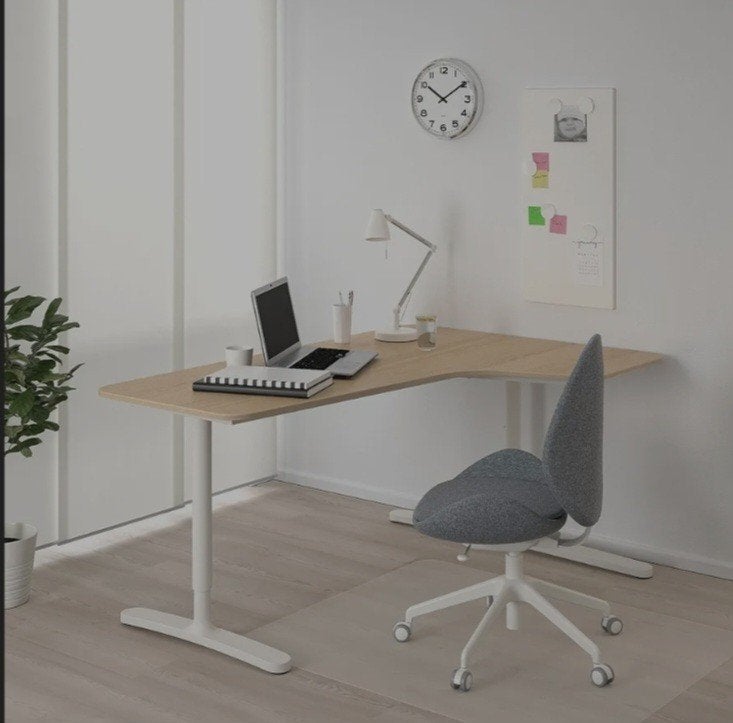 IKEA Bekant Hoekbureau - Zo goed als nieuw, Spaanplaat of MDF, Hoekbureau, Ophalen of Verzenden, Zo goed als nieuw