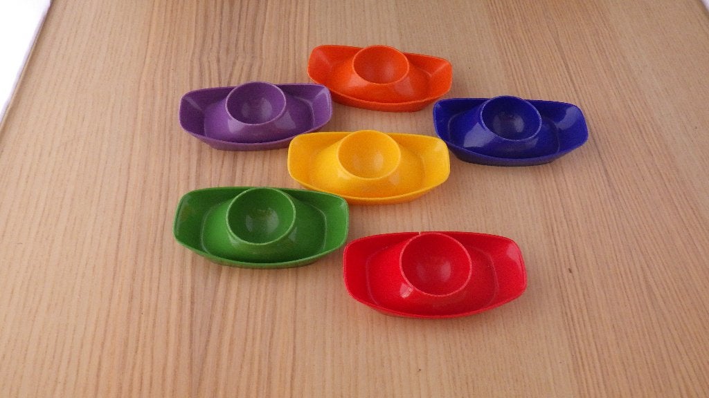 retro gekleurde eierdopjes, Ophalen of Verzenden, Overige typen