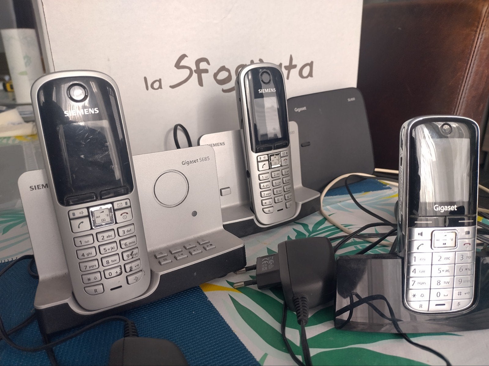 Siemens Gigaset SL400, S685 en S680 alles in een koop, Ophalen of Verzenden, Gebruikt, 3 handsets, Stralingsarm