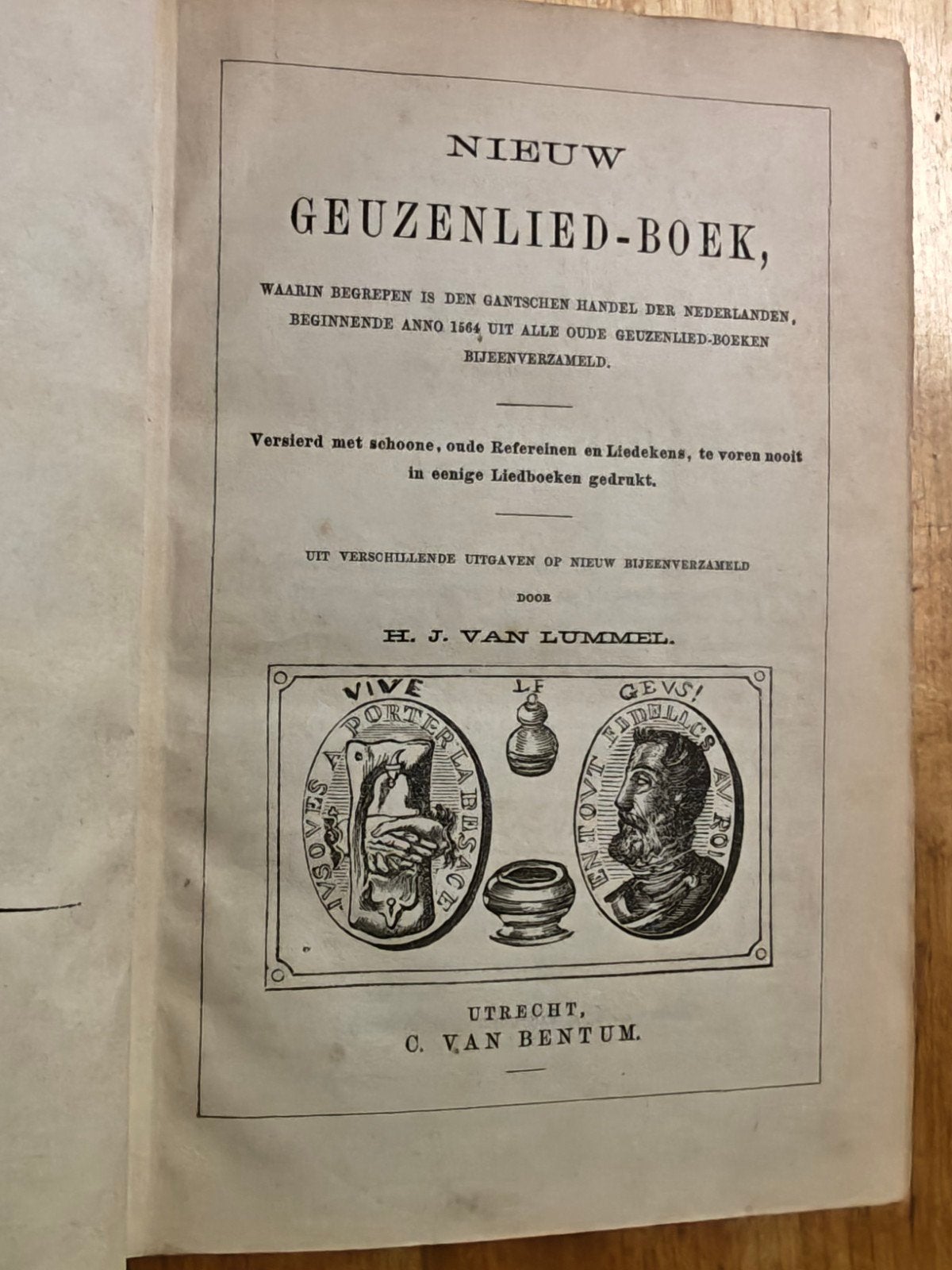 Nieuw Geuzenlied-Boek - H.J. van Lummel (1874) - nieuwe band, Ophalen of Verzenden, 19e eeuw, Gelezen