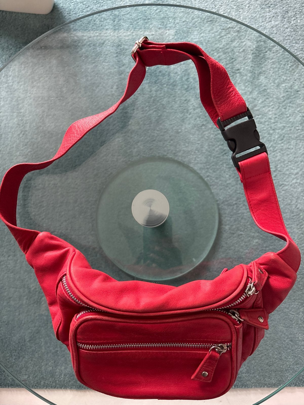 Rood Leren Heuptasje - Stijlvol en Praktisch, Ophalen of Verzenden, Gebruikt, Rood, Overige typen