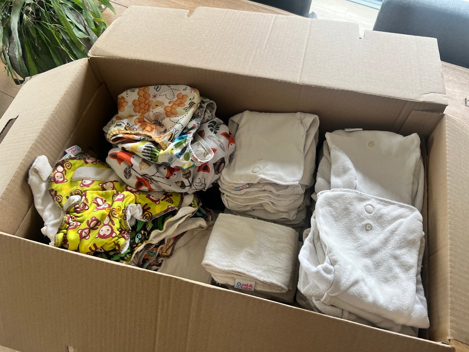 Grote set Petit Lulu wasbare luiers en inleggers, Ophalen of Verzenden, Gebruikt