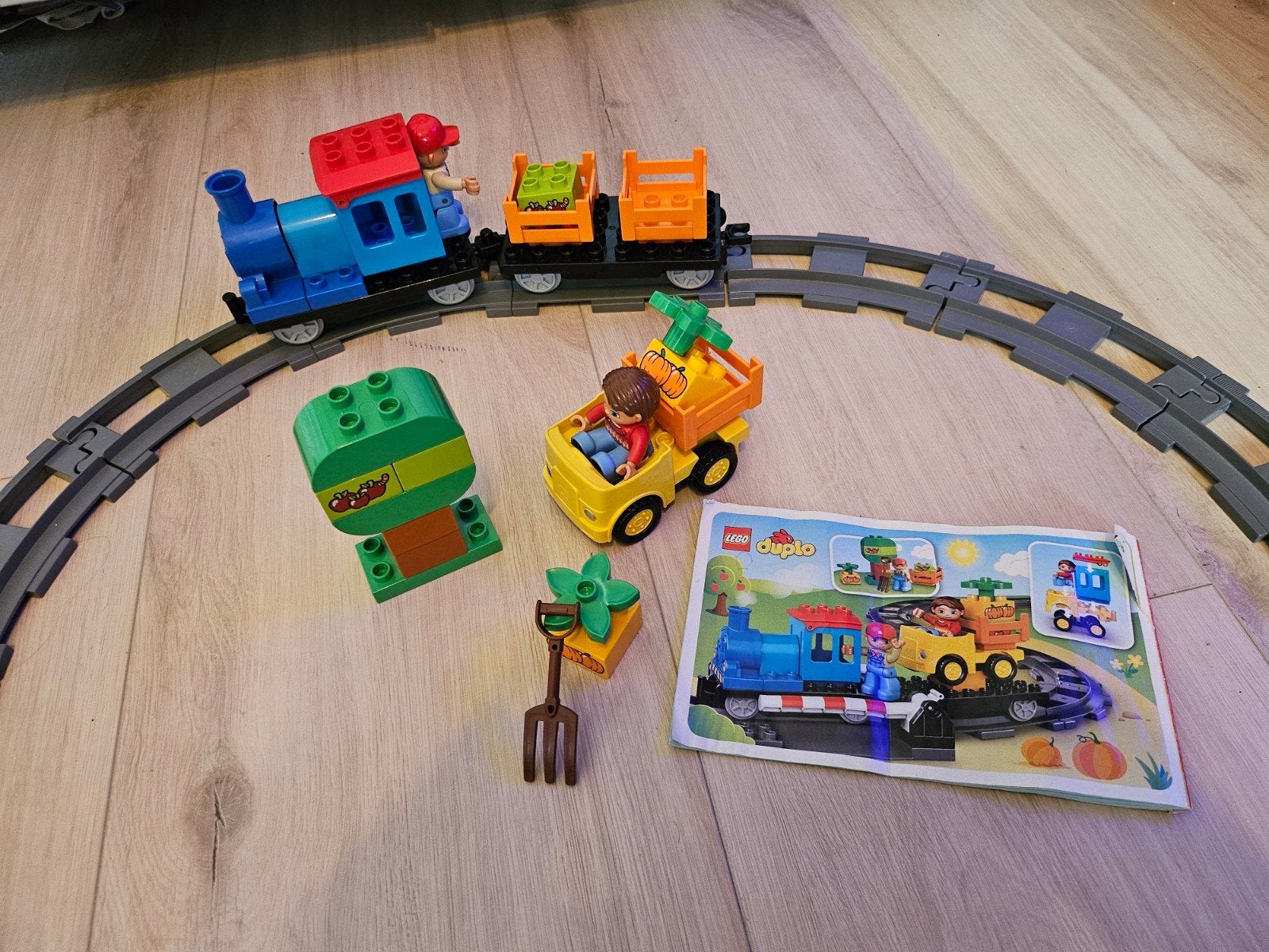Lego Duplo Trein met spoor en accessoires, Ophalen, Compleet, Zo goed als nieuw, Duplo