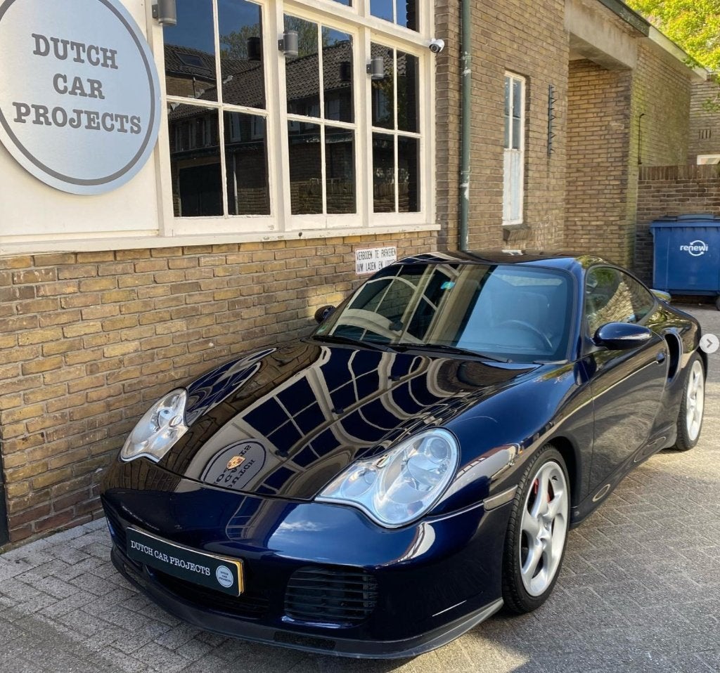 Porsche 996 Turbo 6-versnellingen manual, Euro 6, Blauw, Leder, Handgeschakeld