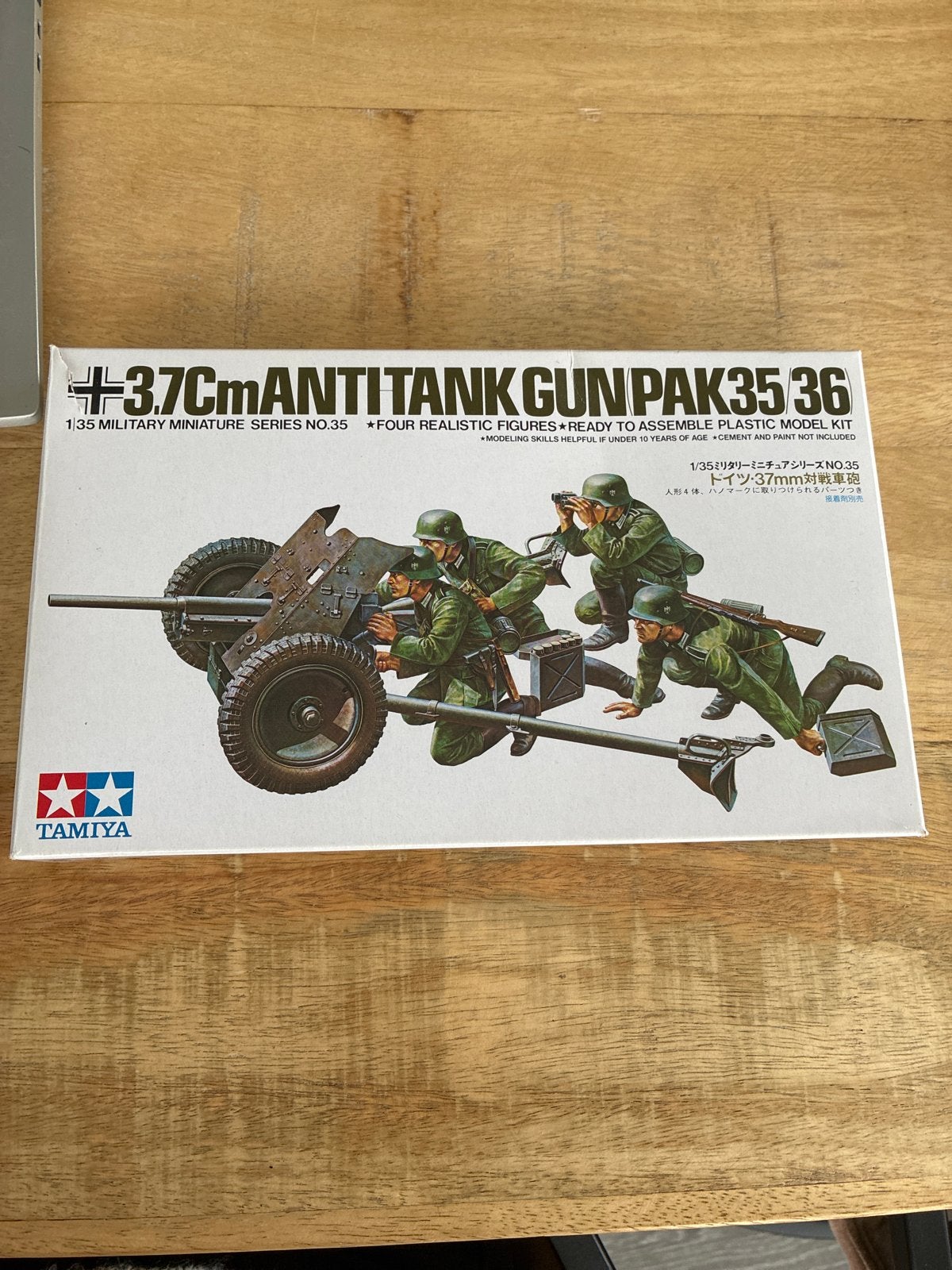 Tamiya 35035 3.7cm Anti-Tank Gun Pak 35/36 Modelbouwkit, Ophalen, Nieuw, 1:32 tot 1:50