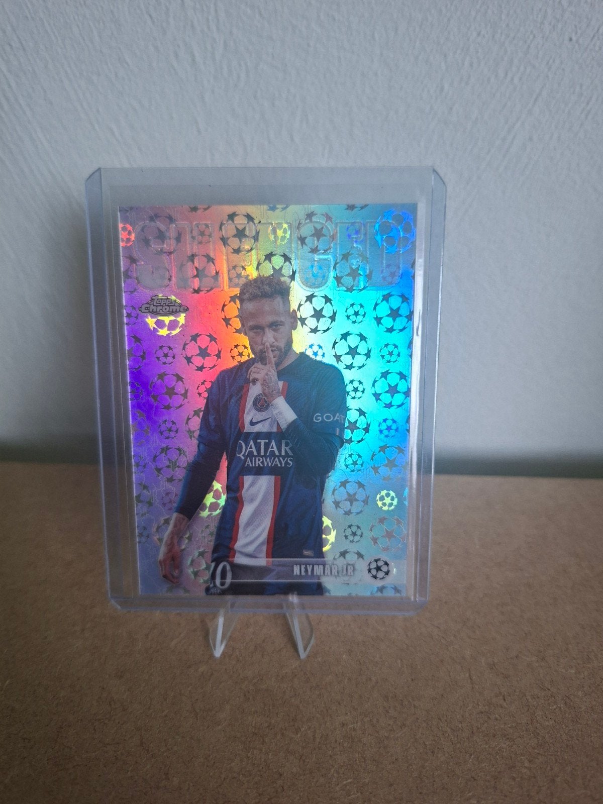 Neymar Jr. Topps Chrome Champions League Voetbalkaart, Ophalen of Verzenden, Nieuw, Buitenlandse clubs, Spelerskaart