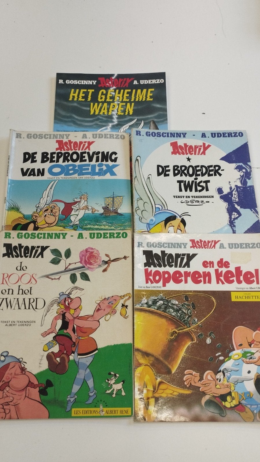 5 Asterix stripboeken in redelijke staat, Ophalen of Verzenden