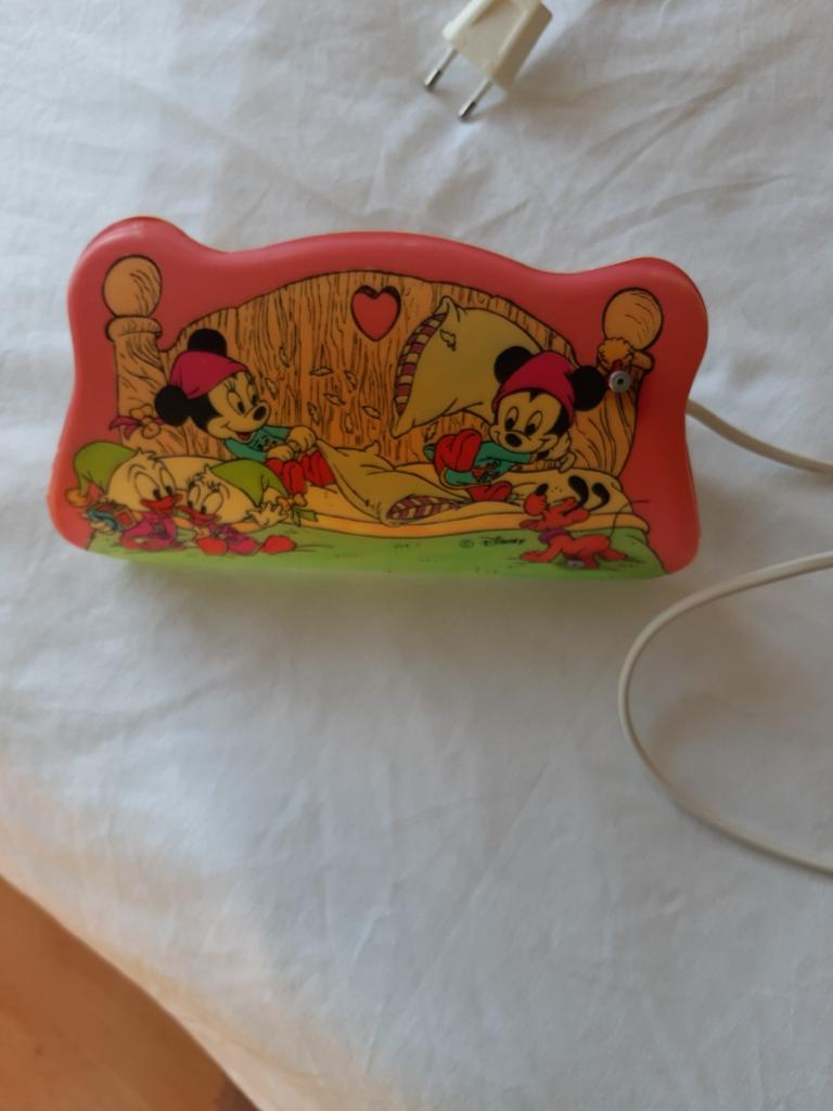 Disney Kinder Wandlamp - Mickey & Minnie Mouse, Ophalen of Verzenden, Gebruikt, Disney, Vintage, Kindvriendelijk