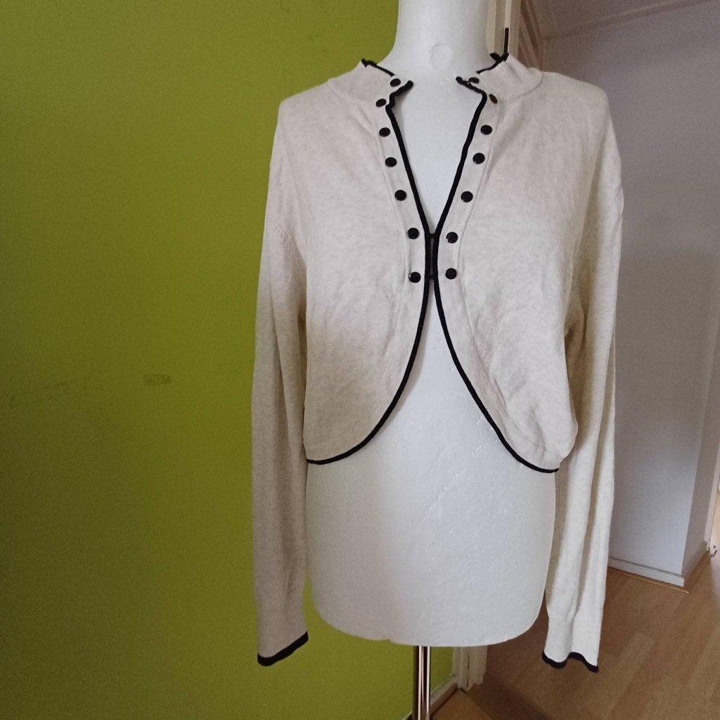 Bolero gebroken wit/zwart van Promiss maat XXL, Promiss, Wit, Trui of Vest, Ophalen of Verzenden
