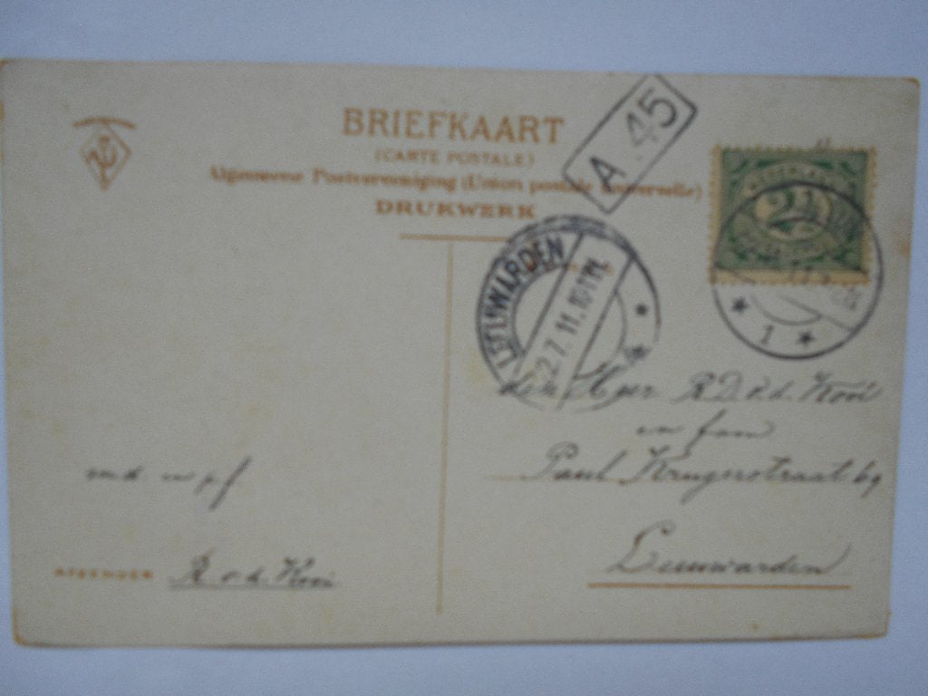 Amsterdam houtzaagmolen De Otter oud uniek Amsterdam 1910, Ophalen of Verzenden, Voor 1920, Gelopen, Noord-Holland