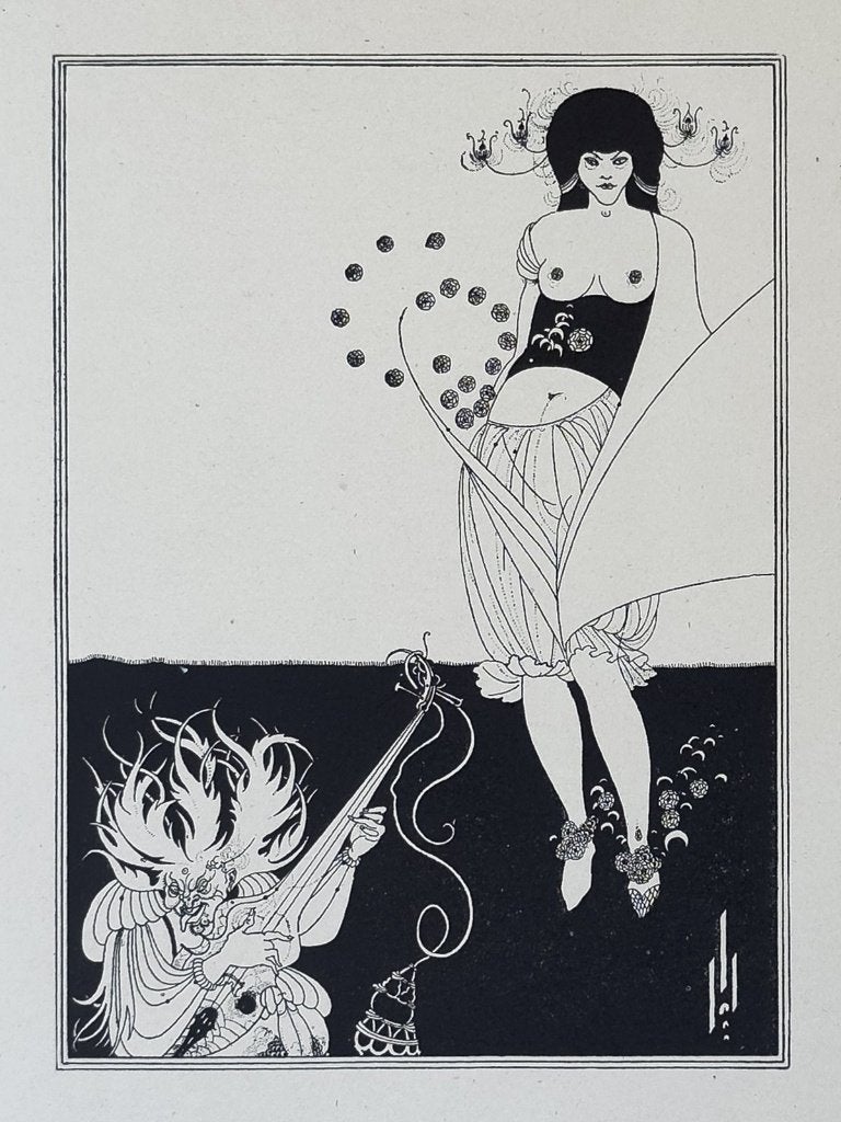 Originele prent - Aubrey Beardsley - Salome, Oscar Wilde, 40 cm, Verzenden, Overige technieken, Origineel