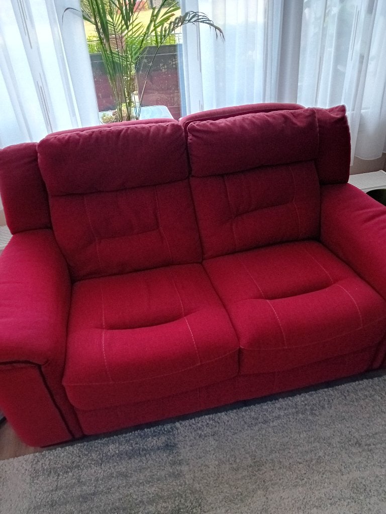 Bankstel 2 en 3 zits, Ophalen, Gebruikt, Tweepersoons, 75 tot 100 cm