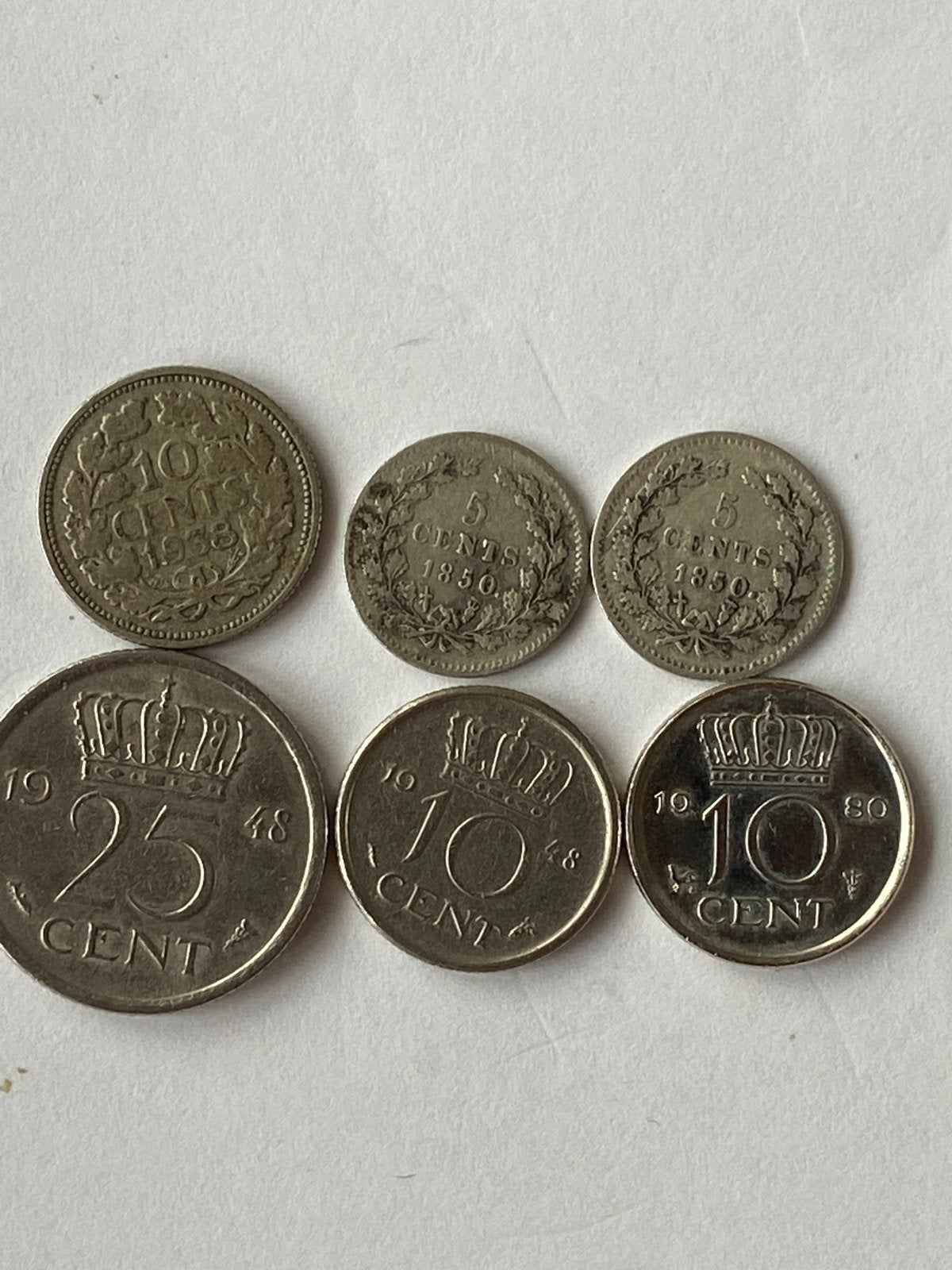 Diverse Nederlandse munten: 5, 10 en 25 cent, Ophalen of Verzenden, Koningin Wilhelmina, Overige waardes, Setje