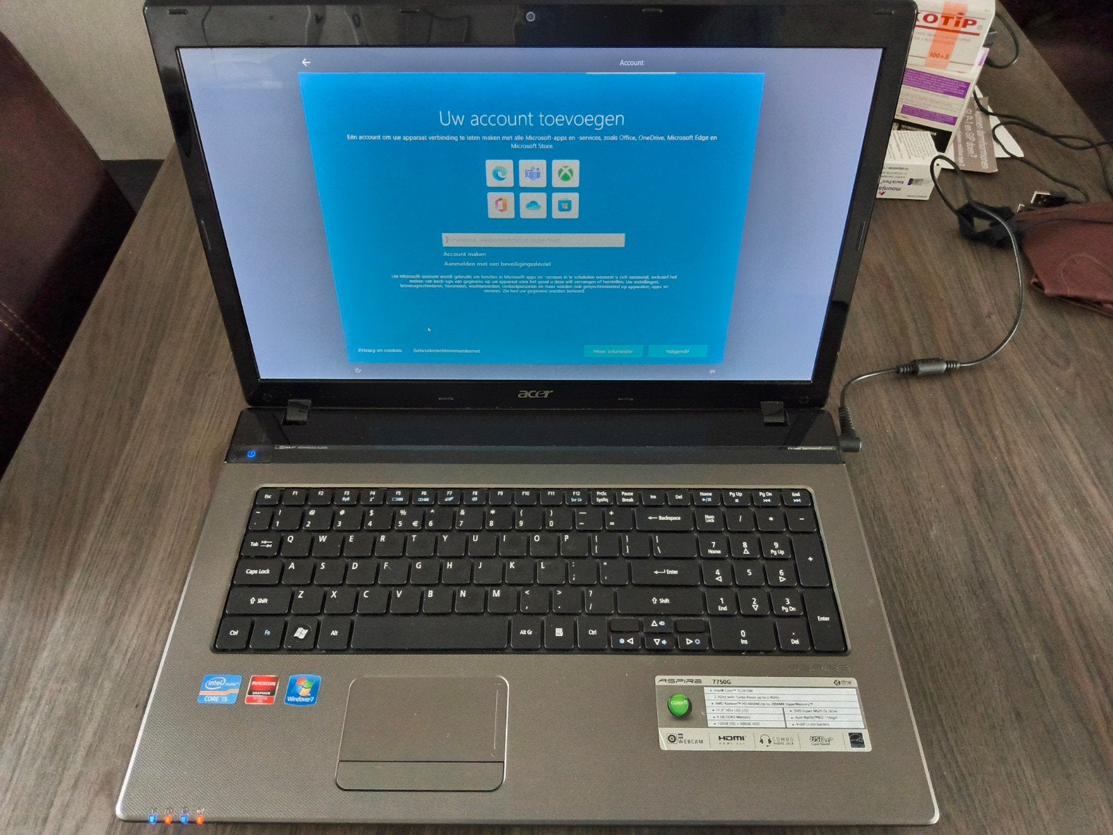 Acer Aspire 7750G - i5, 4GB RAM, 120GB SSD + 500GB HDD, Ophalen, Gebruikt, Met videokaart, 2 tot 3 Ghz