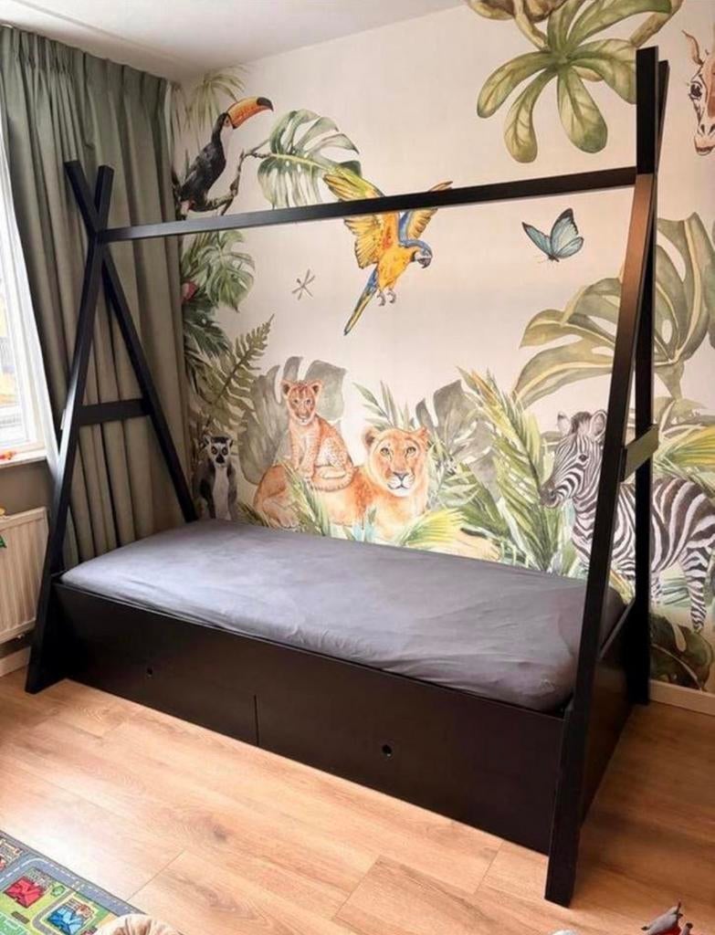 Kinderbed tipi bed WOOOD, Ophalen, 90 cm, Eenpersoons, Zo goed als nieuw