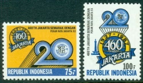 Indonesie 1987 - ZBL1293-1294 - Jakarta., Ophalen of Verzenden, Postfris, Zuidoost-Azië